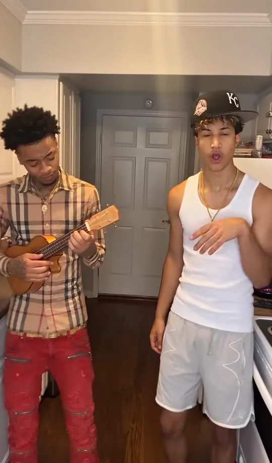 Camisa xadrez no ukulele, regata branca cantando · 9 s · som original